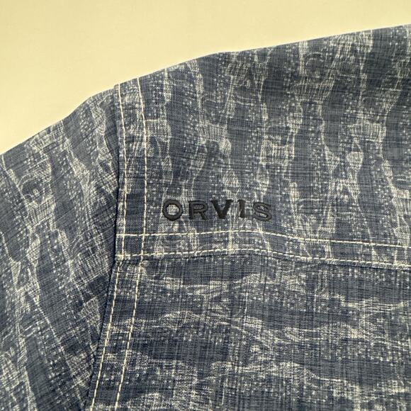 Orvis Active Fit Button Down Shirt Collared Short Sleeve Mens All Over Print XXL - Picture 6 of 10